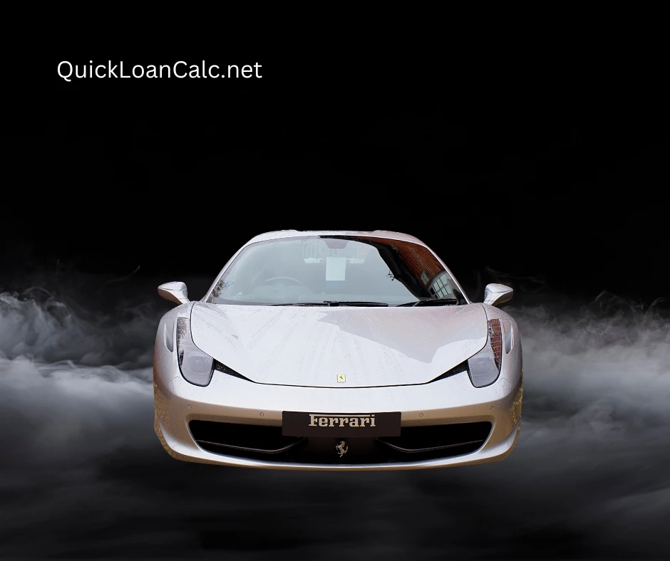 Example of a $300,000 car loan calculation with estimated monthly payments