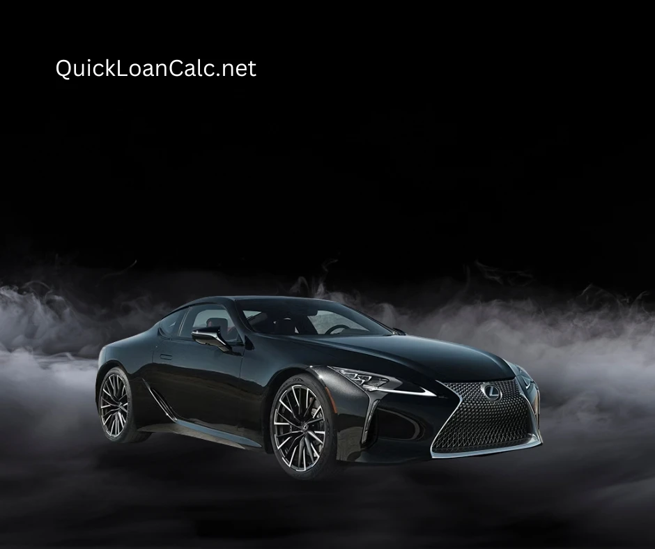 Car loan calculator tool showing $70,000 vehicle financing example and payment calculation