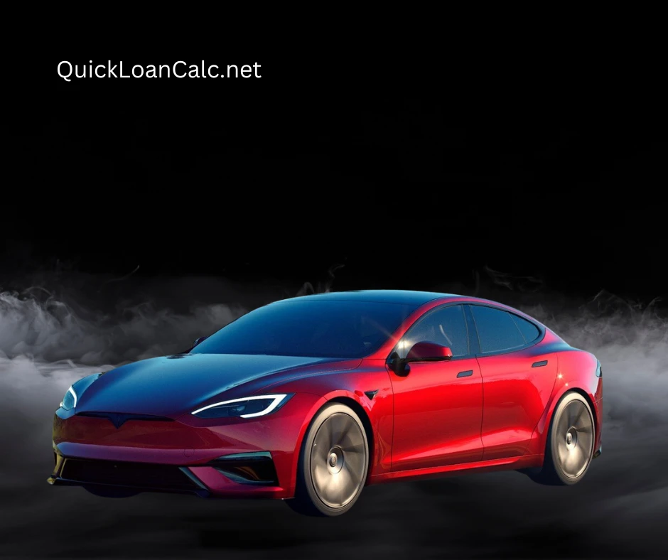 Car loan calculator tool showing $80,000 vehicle financing example and payment calculatio